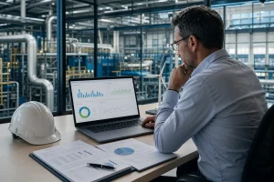 Responsable energético analizando requisitos y ayudas para consumidor electrointensivo.